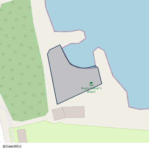 Posizione della spiaggia Spiaggia nei pressi di Viale Torino, Diano Calderina, 18913