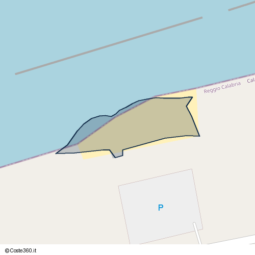 Posizione della spiaggia Spiaggia nei pressi di Via Italia, Villa San Giovanni, 89018