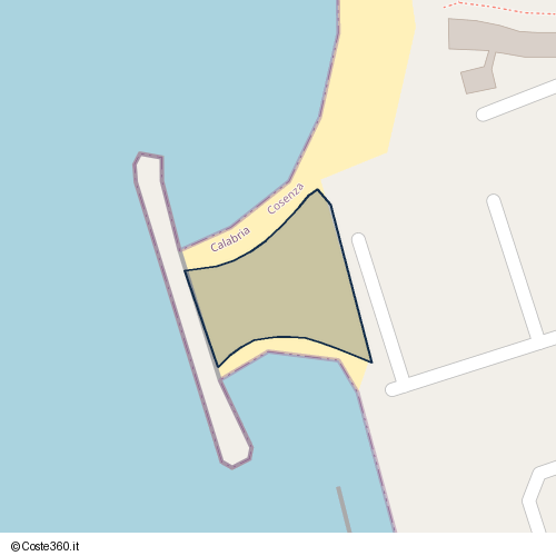 Posizione della spiaggia Spiaggia nei pressi di Belvedere Marittimo, 87021