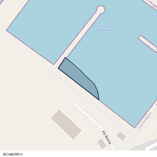 Posizione della spiaggia Spiaggia nei pressi di Via Roma, Bugerru/Buggerru, 09010
