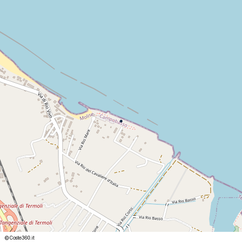 Posizione della spiaggia Spiaggia nei pressi di Via Rio Fondo, Termoli, 86039