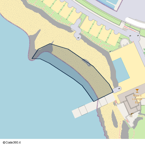 Posizione della spiaggia Spiaggia nei pressi di Duino Aurisina / Devin - Nabrežina, 34011