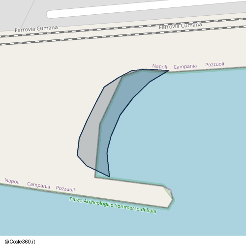 Posizione della spiaggia Spiaggia nei pressi di Pozzuoli, 80078