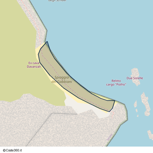 Posizione della spiaggia Spiaggia nei pressi di Rope, Sirolo, 60020