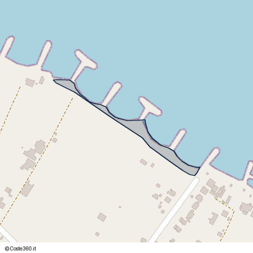 Posizione della spiaggia Spiaggia nei pressi di Margherita di Savoia, 76016