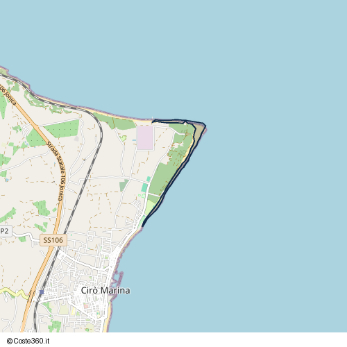 Posizione della spiaggia Spiaggia nei pressi di Cirò Marina, 88811