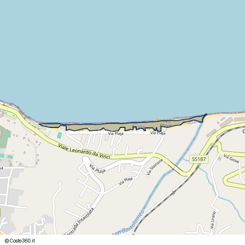 Posizione della spiaggia Spiaggia nei pressi di Via Plaja, Castellammare del Golfo, 91014