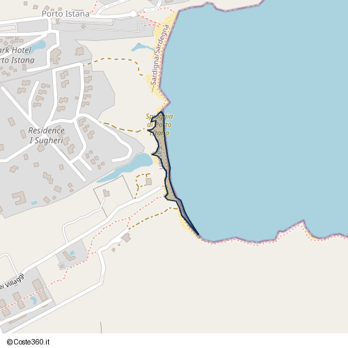 Posizione della spiaggia Spiaggia nei pressi di Via dei Villaggi, Olbia, 07026