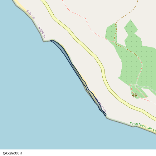 Posizione della spiaggia Spiaggia nei pressi di SR267/c, Montecorice, 84071