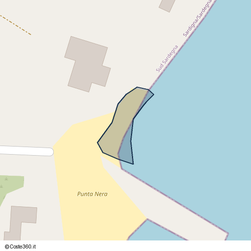 Posizione della spiaggia Spiaggia nei pressi di U Pàize/Carloforte, 09014