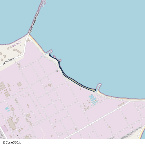 Posizione della spiaggia Spiaggia nei pressi di Brindisi