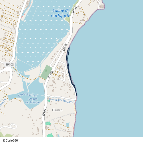 Posizione della spiaggia Spiaggia nei pressi di U Pàize/Carloforte, 09014