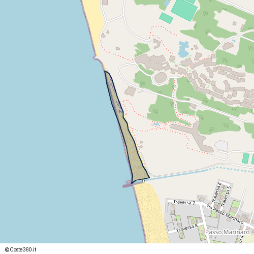 Posizione della spiaggia Spiaggia nei pressi di Traversa 5, Ragusa, 97100