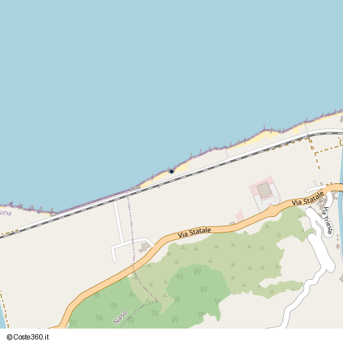 Posizione della spiaggia Spiaggia nei pressi di Brolo, 98061
