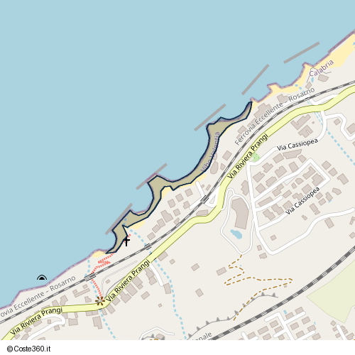 Posizione della spiaggia Spiaggia nei pressi di Pizzo, 89812
