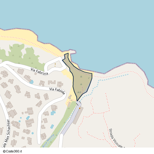 Posizione della spiaggia Spiaggia nei pressi di Via Fabrizia, Ostuni