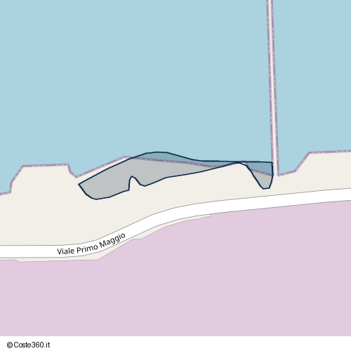 Posizione della spiaggia Spiaggia nei pressi di Viale Primo Maggio, Termini Imerese, 90018