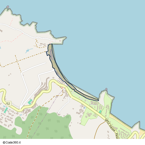 Posizione della spiaggia Spiaggia nei pressi di Peschici