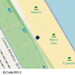Posizione della concessione balneare Comune di Pineto, A. 2007, N. 71
