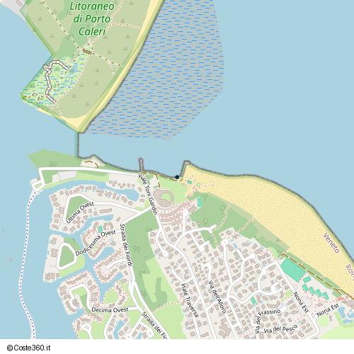 Posizione della spiaggia Spiaggia nei pressi di Strada dei Fiordi, Rosolina, 45010