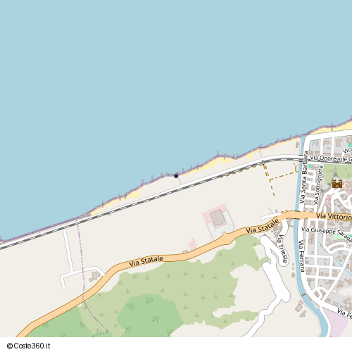 Posizione della spiaggia Spiaggia nei pressi di Brolo, 98061