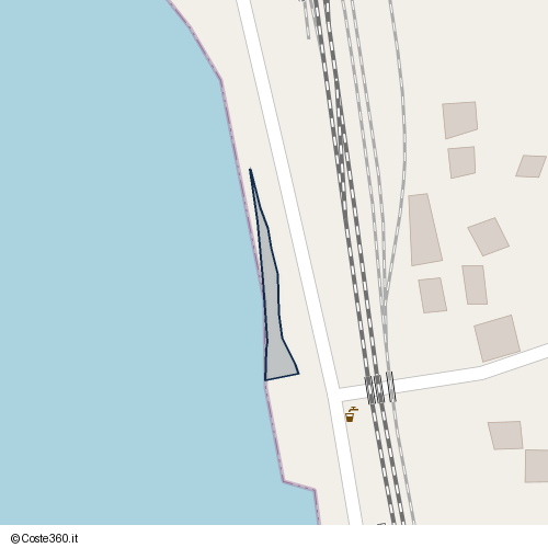 Posizione della spiaggia Spiaggia nei pressi di San Lucido, 87038