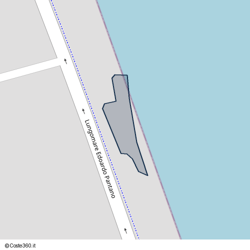 Posizione della spiaggia Spiaggia nei pressi di Lungomare Edoardo Pantano, Riposto, 95018