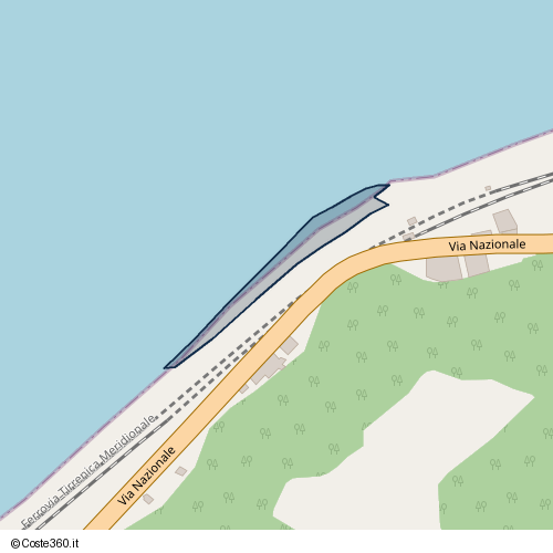 Posizione della spiaggia Spiaggia nei pressi di Via Nazionale, Bagnara Calabra, 89011