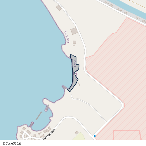 Posizione della spiaggia Spiaggia nei pressi di Tarquinia