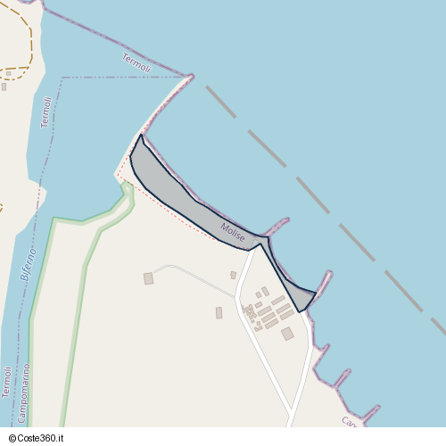 Posizione della spiaggia Spiaggia nei pressi di Campomarino, 86042