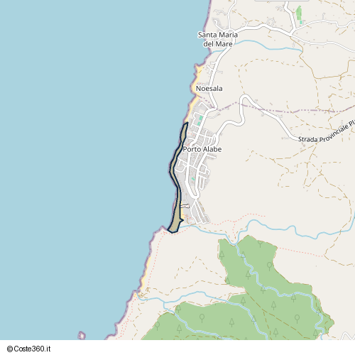 Posizione della spiaggia Spiaggia nei pressi di Via delle Mimose 11, Tresnuraghes, 09079