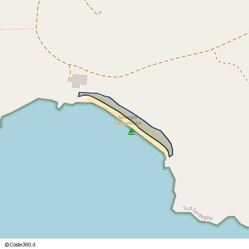 Posizione della spiaggia Spiaggia nei pressi di Via del Porto, Crabonaxa/Villasimius, 09049