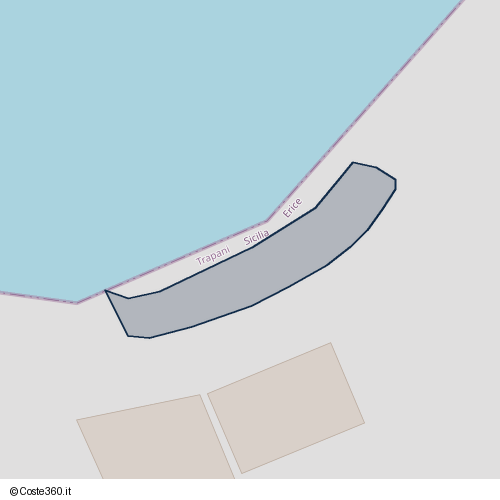 Posizione della spiaggia Spiaggia nei pressi di Via Tibullo, Erice, 91016