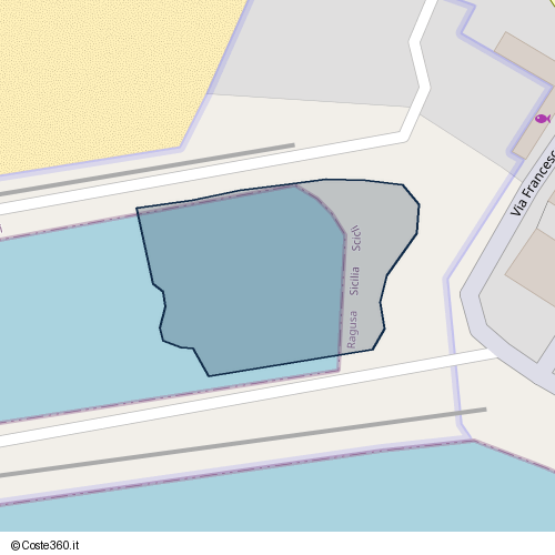 Posizione della spiaggia Spiaggia nei pressi di Via Marina, Scicli, 97018