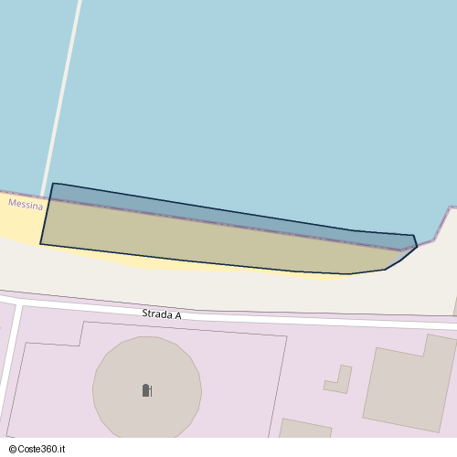 Posizione della spiaggia Spiaggia nei pressi di Strada A, Parco, Milazzo, 98057