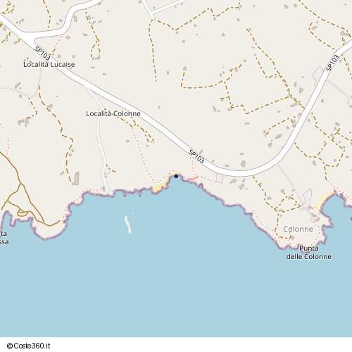 Posizione della spiaggia Spiaggia nei pressi di SP103, U Pàize/Carloforte, 09014