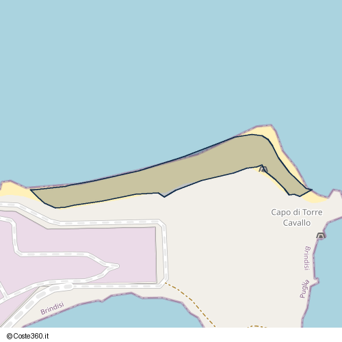 Posizione della spiaggia Spiaggia nei pressi di Brindisi