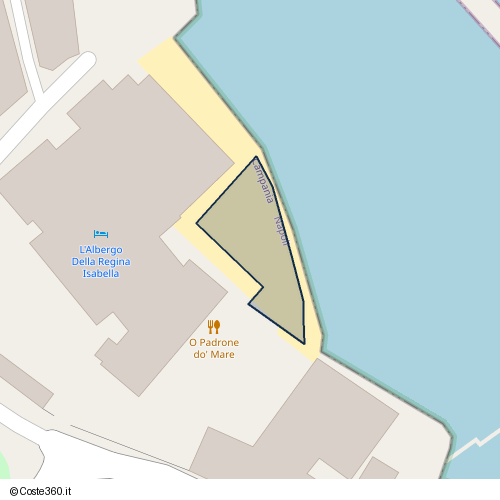 Posizione della spiaggia Spiaggia nei pressi di Piazza Santa Restituta, Lacco Ameno, 80075