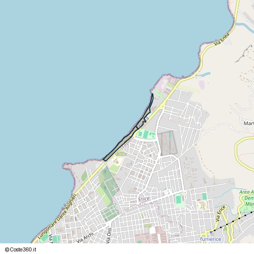 Posizione della spiaggia Spiaggia nei pressi di Casa Santa, 91016