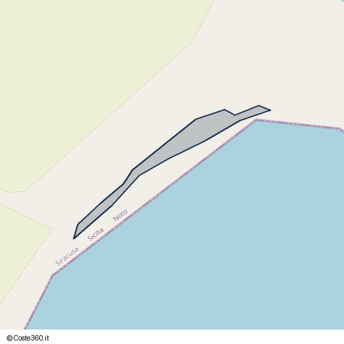 Posizione della spiaggia Spiaggia nei pressi di Lungomare Ionio, Noto, 96017