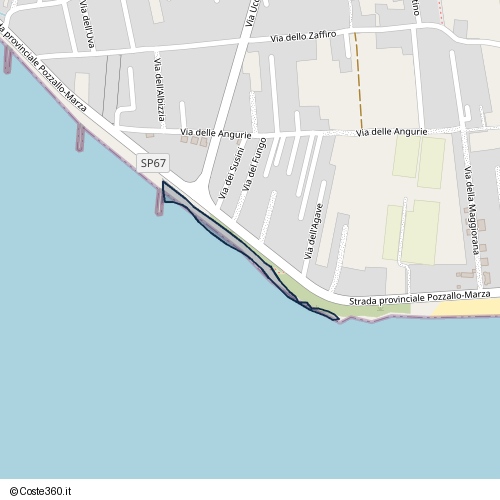 Posizione della spiaggia Spiaggia nei pressi di Strada provinciale Pozzallo-Marza, Ispica, 97014