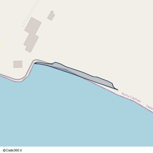 Posizione della spiaggia Spiaggia nei pressi di Via Torre Flavia, Ladispoli, 00055