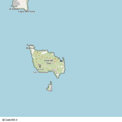 Posizione della spiaggia Spiaggia nei pressi di Sentiero dei Condannati, Porto Venere, 19025