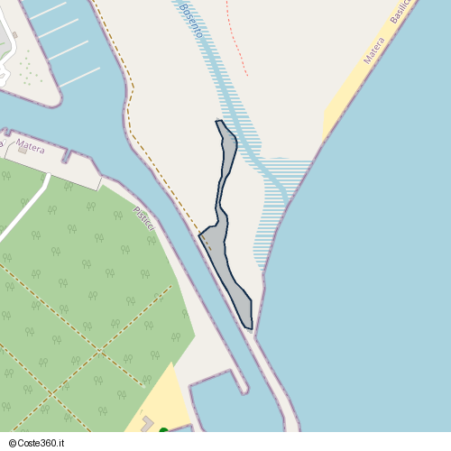 Posizione della spiaggia Spiaggia nei pressi di Via Giasone, Pisticci, 75012