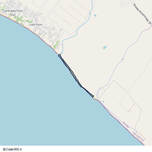 Posizione della spiaggia Spiaggia nei pressi di Menfi, 92013