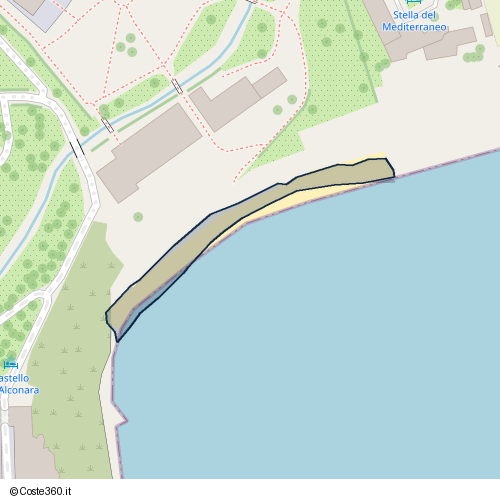 Posizione della spiaggia Spiaggia nei pressi di Strada statale Sud Occidentale Sicula, Butera, 93011