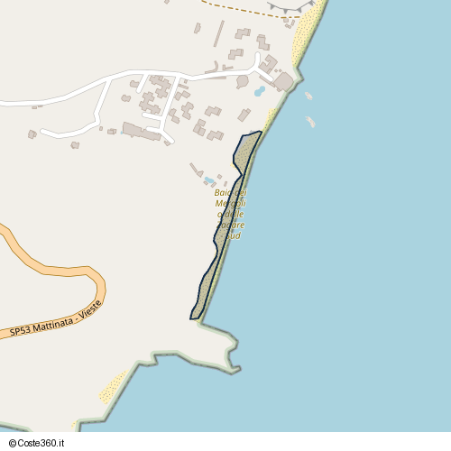 Posizione della spiaggia Spiaggia nei pressi di Mattinata