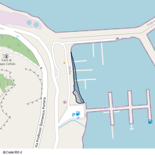 Posizione della spiaggia Spiaggia nei pressi di Cefalù, 90015