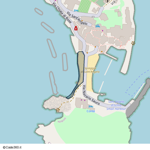 Posizione della spiaggia Spiaggia nei pressi di Via Nazario Sauro, Sant Angelo, 80076