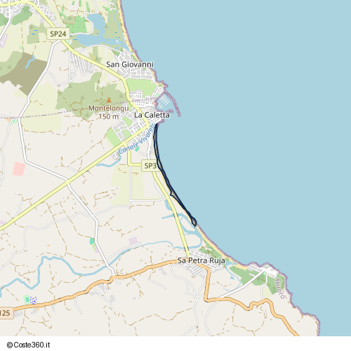 Posizione della spiaggia Spiaggia nei pressi di SP3, Thiniscole/Siniscola, 08029